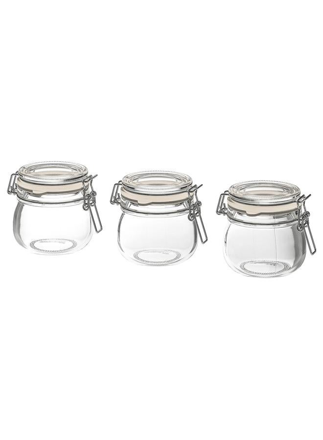 Zaboon Jar With Lid, Clear Glass, 13 Cl - Image 1