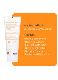 Think THINK Thinkbaby Aloe Vera Gel, After Sun Relief, 8 Fl Oz, EWG Verified Natural After Sun Skincare for Face & Body - Hydrating, Soothing & Moisturizing Sunburn Solution for Babies & Toddlers  - Image 2
