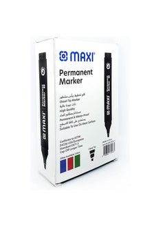 Maxi Maxi Permanent marker with Chisel tip 10pc Black  - Image 2