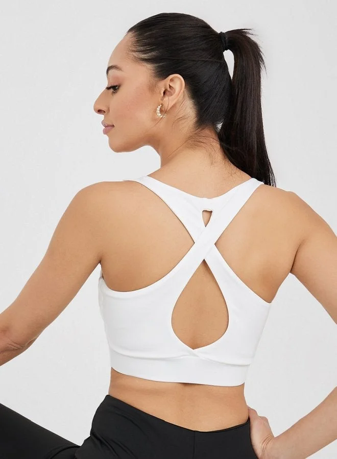 Styli Active Dual Tear Drop Back Detail Sports Bra