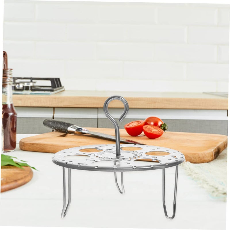 Compact Stainless Steel Steaming Rack 2Pcs Foldable Pot Insert for Eggs In Pressure Cooker Air Fryer - Image 5