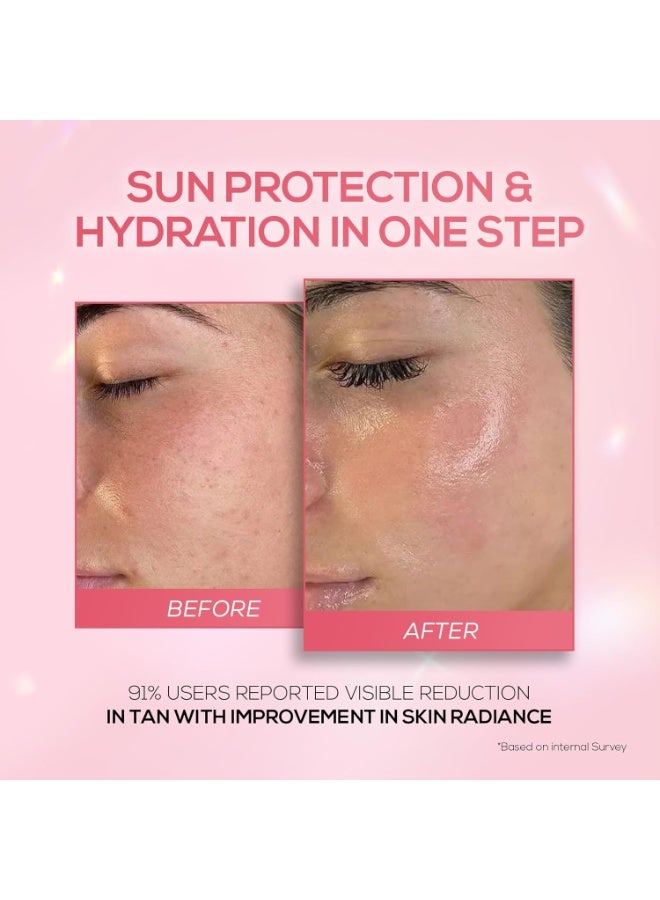 رينيه رينِي علاج وردي PDRN واقي شمس ومرطب 2 في 1 SPF 50 PA+++ | تم اختباره في الجسم الحي | مع النياسيناميد | حماية واسعة الطيف من UVA و UVB | لا يترك أثرًا أبيض مرئيًا | يوحد لون البشرة | 50 جم - Image 3