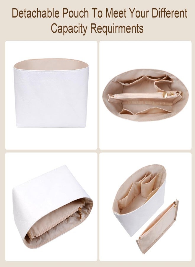 ETTP Purse Organizer Insert For Le Pliage, Ultra-light Waterproof DupontPaper le pliage Bag Organizer (White, Small) - Image 5