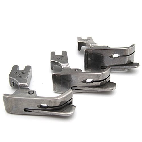 CKPSMS Brand - 3PCS Industrial Sewing Machine HINGED Right Guide FEET Compatible with JUKI DDL-127, DDL-227, DDL-500 CONSEW 210,218,219#SP-18 1/16+1/8+1/4 (SP-18R 1/16+1/8+1/4 with Right Guide) - Image 3
