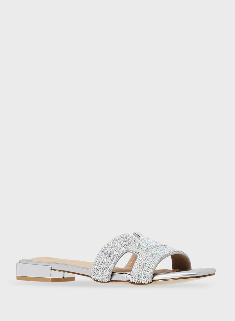 ELLA Glitter Flat Sandal