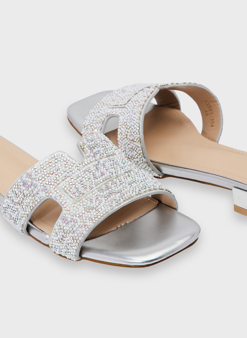 ايلا صندل مسطح لامع - Image 4