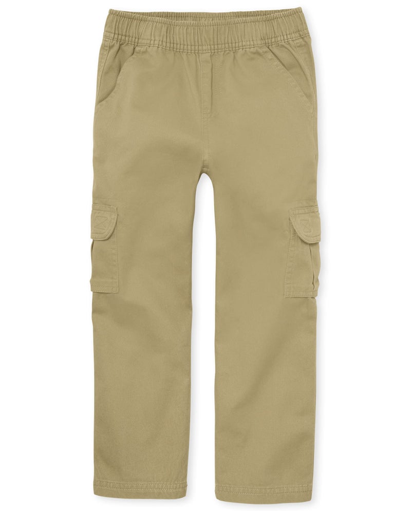 The Children's Place Boys Pull on Cargo Pants,Flax Single,12S - Image 1