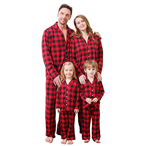 CARETOO Matching Family Pajamas Sets Long Sleeve Christmas Reindeer Plaid Pjs Striped Kids Holiday Sleepwear Homewear - Image 1