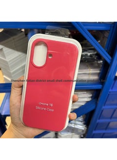 For Iphone16 Liquid Silicone Phone Case For Iphone 16Pro Max/16Pro Full Covering Drop-Resistant Protective Case-Color:Redberry [with Logo]-Applicable Model:For Iphone16e [sealed Packaging]
