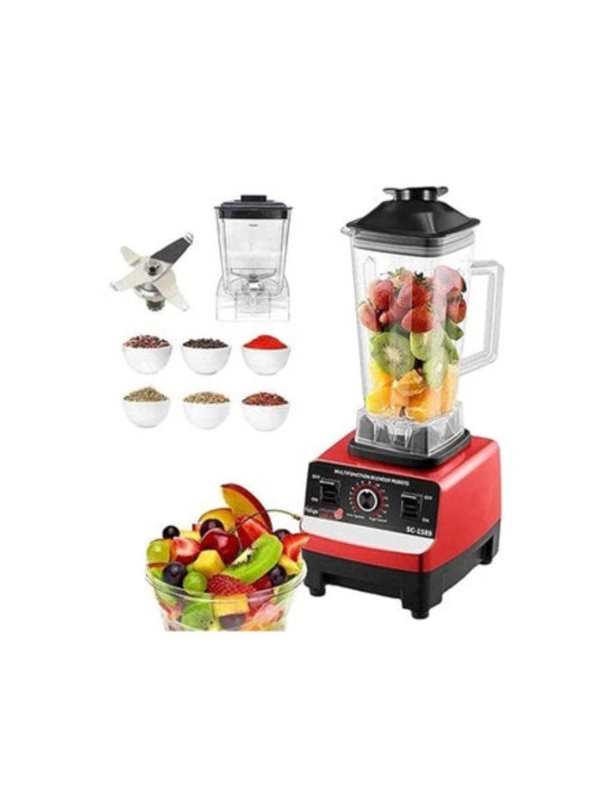 SILVER CREST Heavy Duty Blender 4500 Watts – 2.5L + 1L Jar Professional Blender & Juicer for Home and Commercial Use – Powerful Food Processor for Ice Crushing, Smoothies, Juices, Shakes, and Mixing – High-Speed Countertop Blender with Multiple Speed Settings, Durable Motor, and Stainless Steel Blades – Includes Large & Small Jars for Versatile Kitchen Use - Image 5