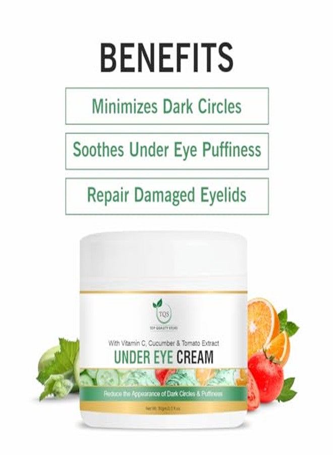 TQS Under Eye Cream for Dark Circles for Women & Men 50 Gm | Reduces Dark Circles, Fine Lines and Wrinkles | Undereye Cream for Puffy Eyes - Image 4
