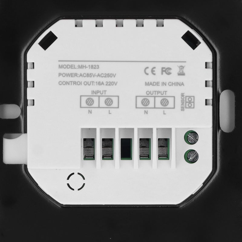 منظم حرارة واي فاي AC85-250V بشاشة LCD تعمل باللمس وتحكم عن بعد عبر التطبيق - متحكم بدرجة حرارة التدفئة الكهربائية مع حماية من درجات الحرارة العالية لأنظمة تدفئة الأرضية ومعدات التدفئة الداخلية - Image 2