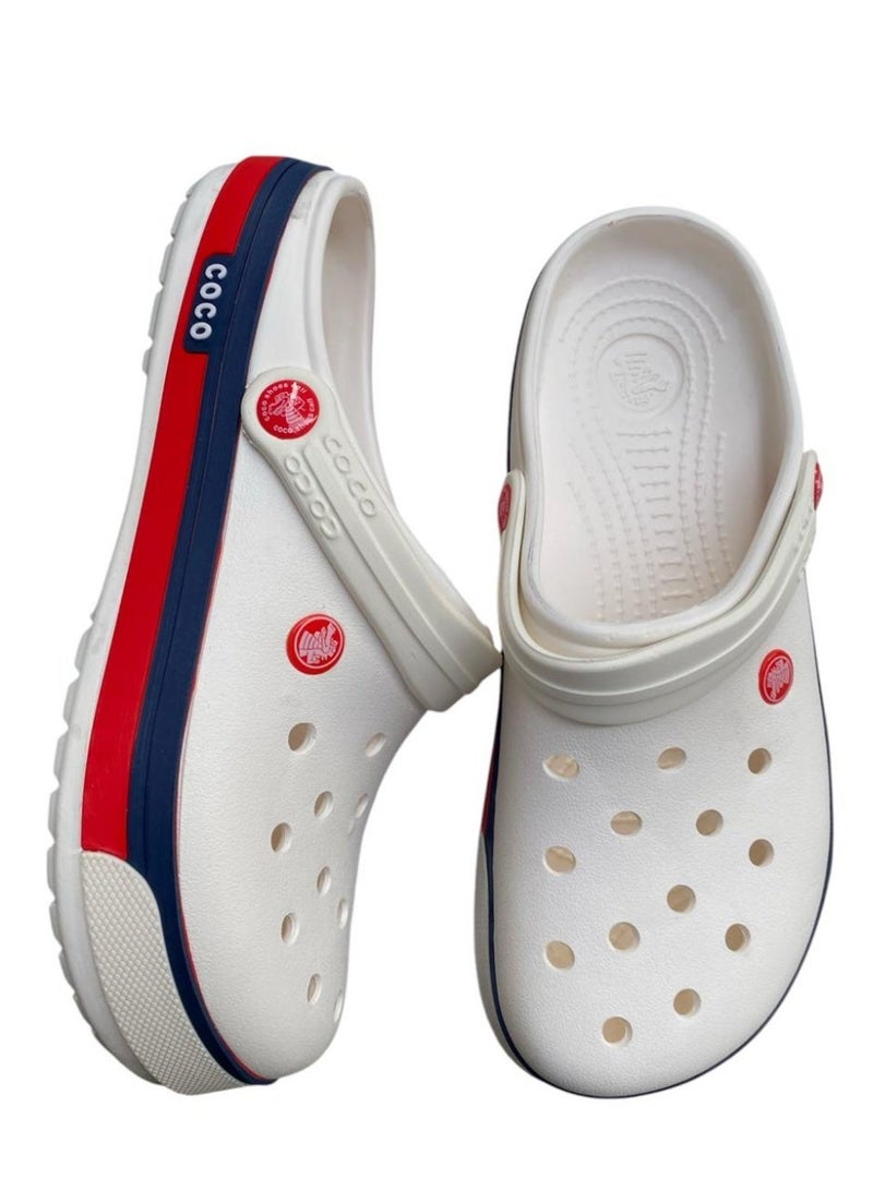 Coco Men Comfortable Clogs Slip-On – White – Lightweight Casual Daily Wear - Image 1