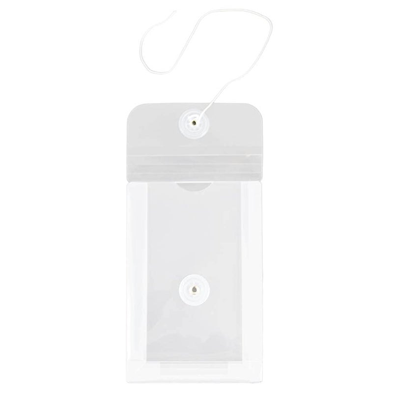 JAM PAPER Plastic Envelopes with Button & String Tie Closure - 4 1/4 x 6 1/4 - Clear - 12/Pack - Image 2