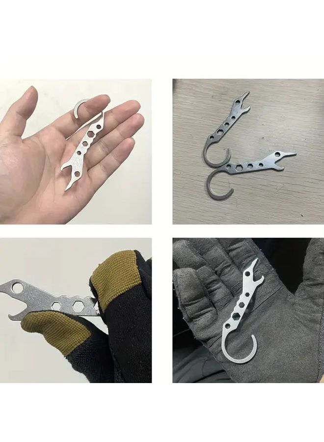 2 Pcs EDC Lizard Shaped Pry Bar Multi Tool - Image 3