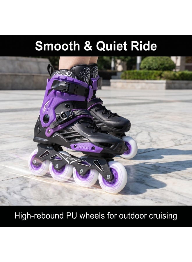 ROSELLE Inline Skates for Women Men, Outdoor Street Blades Roller Adult Male Female, Professional Fitness Roller Skates Blades for Unisex - Image 4
