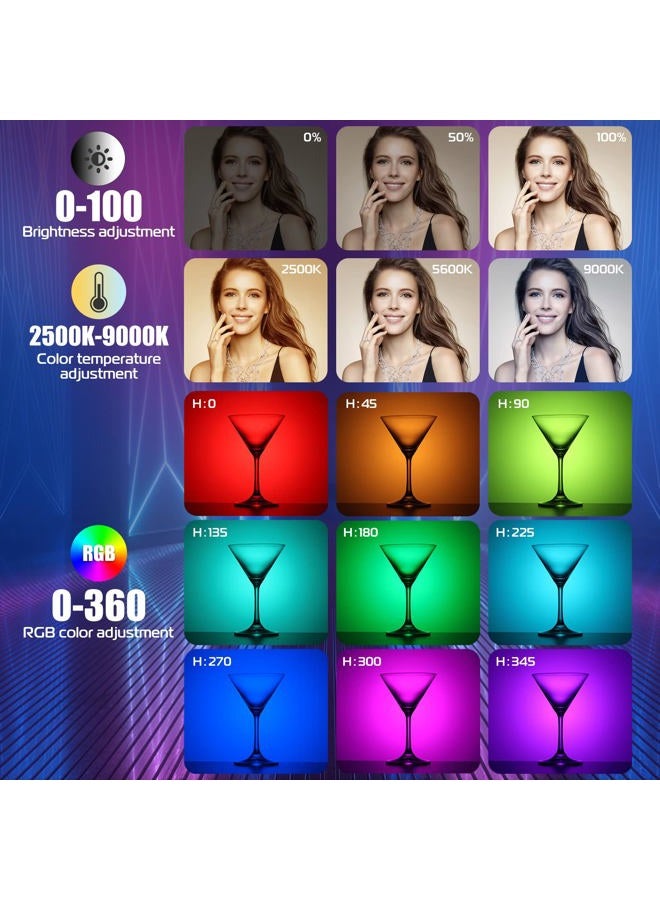 Ulanzi VL119 Handheld Light Wand, 360° RGB LED Video Light Stick for Photography, 2600mAh Rechargeable Tube Light for Video Shooting, 2500-9000K Dimmable Camera Light with LCD - Image 3