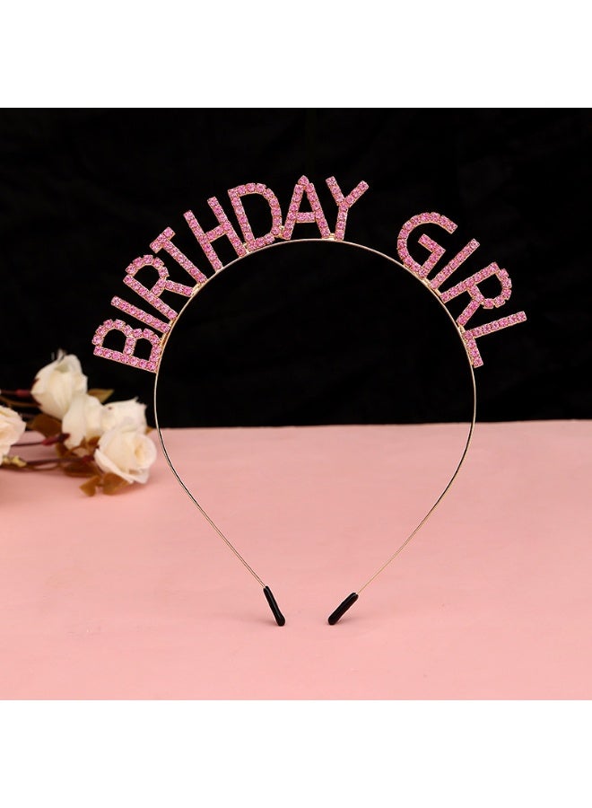 Birthday Girl Headband Happy Birthday Crown for Women Girls Birthday Tiara Headbands Princess Crown Rhinestone Accessories Crown - Image 1