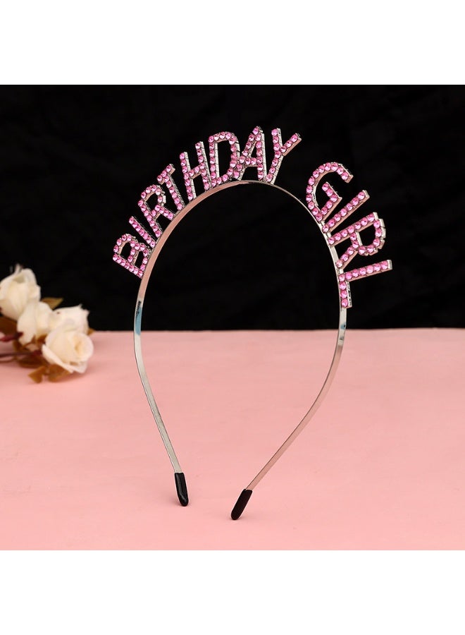Birthday Girl Headband Happy Birthday Crown for Women Girls Birthday Tiara Headbands Princess Crown Rhinestone Accessories Crown - Image 3