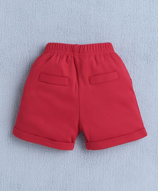 BUMZEE Boys Cotton Shirt Waistcoat & Short Set With Applique Bow White & Red - 12-18 Months - Image 5