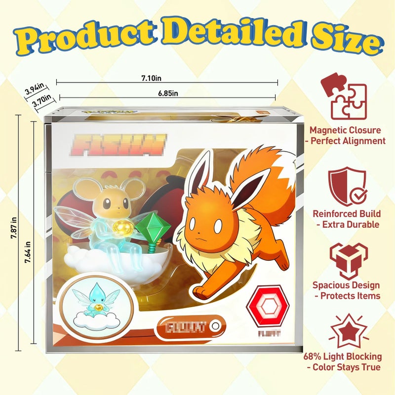 SUVQWJT Elite Trainer Box Acrylic Caseâ€“ Extra Thick ETB Protector Case for Elite Trainer Boxes Compatible with PKMN, Magnetic Lid, UV Resistant, Stackable Display Storage - Image 2