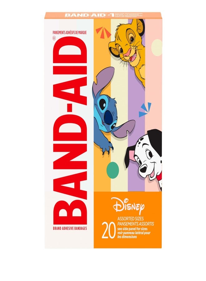 BAND-AID Brand Adhesive Children's Bandages for Minor Cuts & Scrapes, Wound Care Featuring Classic Disney Characters, Fun Bandages for Kids and Toddlers, Assorted Sizes, 20 ct - Image 1