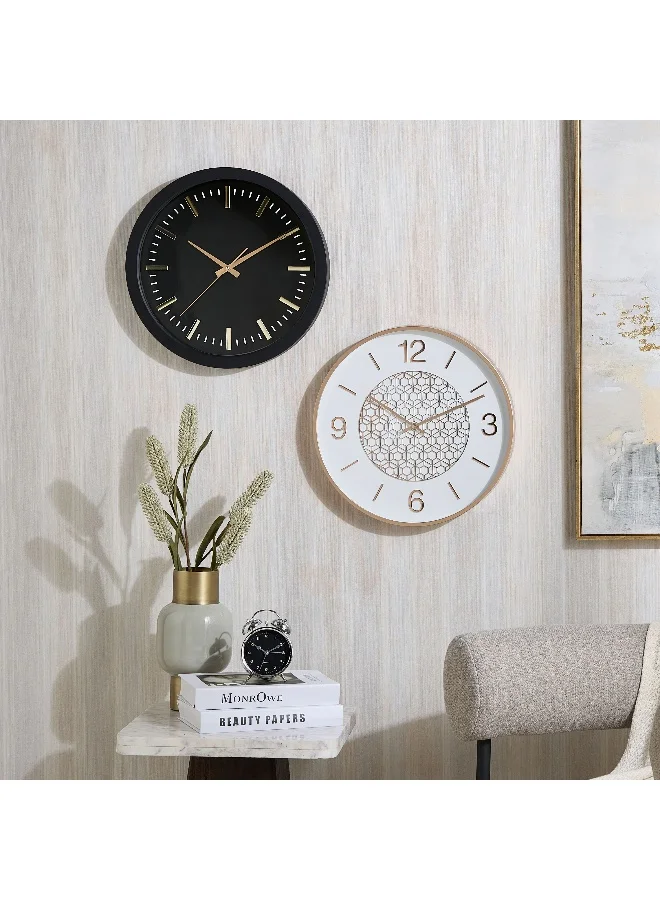 Home Box Saratoga Willa Metal Twin Bell Alarm Clock - 9.7x5.4x13.5 CM
