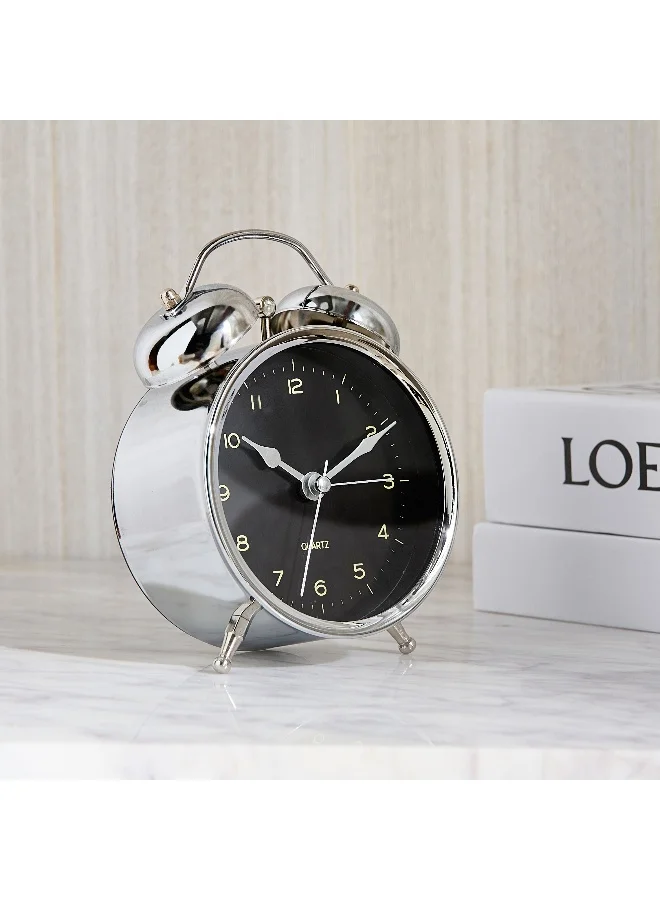 Home Box Saratoga Willa Metal Twin Bell Alarm Clock - 9.7x5.4x13.5 CM