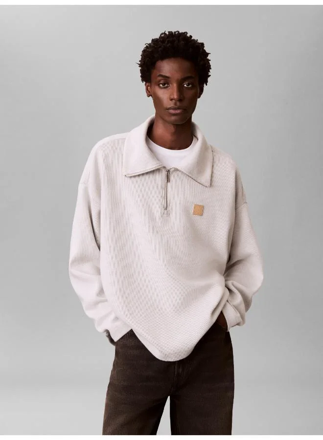 CALVIN KLEIN Logo Half Zip Polo