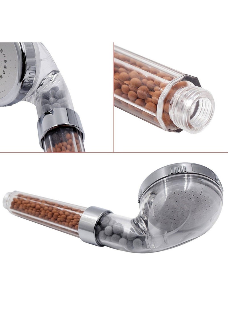 Generic Handheld Shower Head High Pressure Water Saving with Negative Ion Tourmaline Filter 8.5 Inches Filtered Showerhead for Spa Experience Dry Skin & Haircare  - Image 3