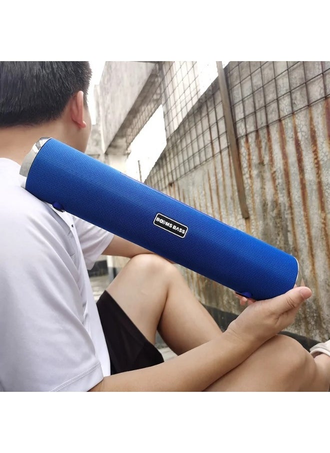 BOOMS BASS L6 Portable Bluetooth Speaker, 10W Stereo, 1200mAh Battery, 10m Range, USB TF AUX, Up to 4 Hours of Play BLUE