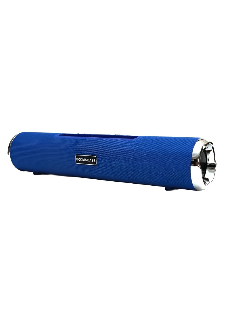 BOOMS BASS L6 Portable Bluetooth Speaker, 10W Stereo, 1200mAh Battery, 10m Range, USB TF AUX, Up to 4 Hours of Play BLUE