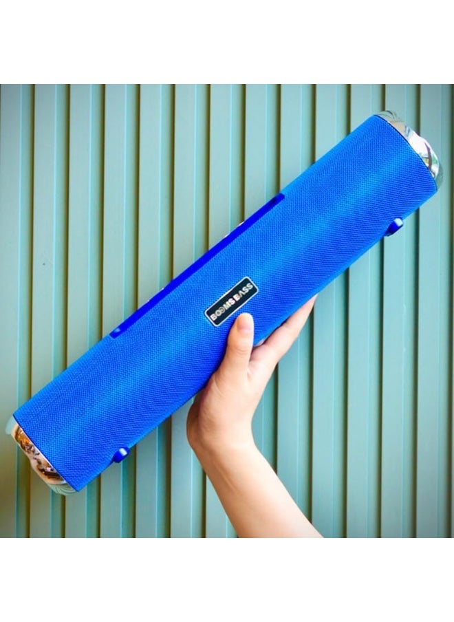 BOOMS BASS L6 Portable Bluetooth Speaker, 10W Stereo, 1200mAh Battery, 10m Range, USB TF AUX, Up to 4 Hours of Play BLUE