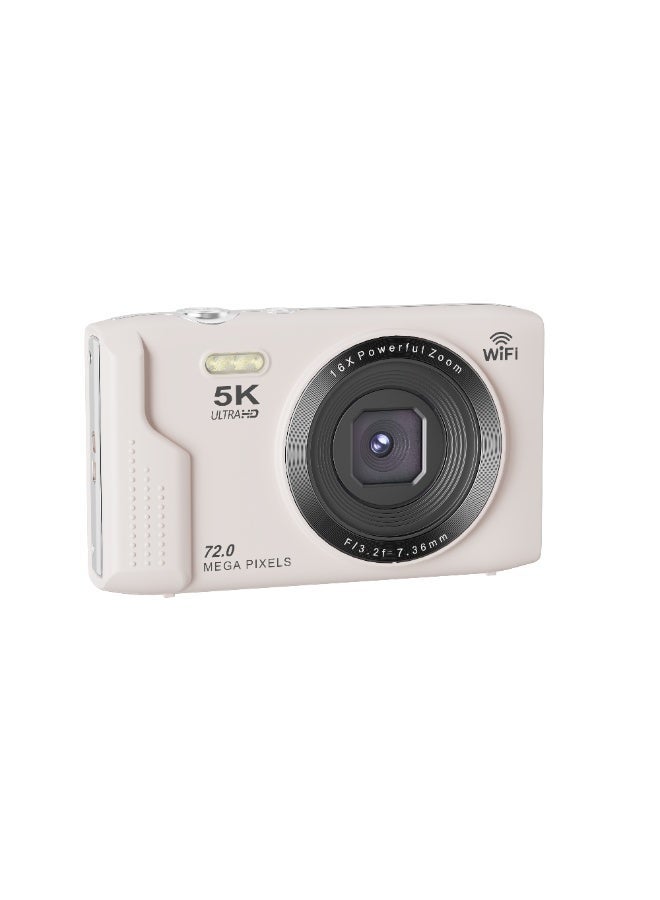 ZONBON 5K Digital Camera 72MP UHD 16X Zoom Autofocus Point Shoot Small Travel Camera with Flash 2 8 Inch Screen 64GB Pink. - Image 4
