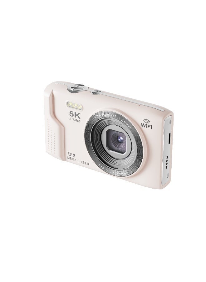 ZONBON 5K Digital Camera 72MP UHD 16X Zoom Autofocus Point Shoot Small Travel Camera with Flash 2 8 Inch Screen 64GB Pink. - Image 5