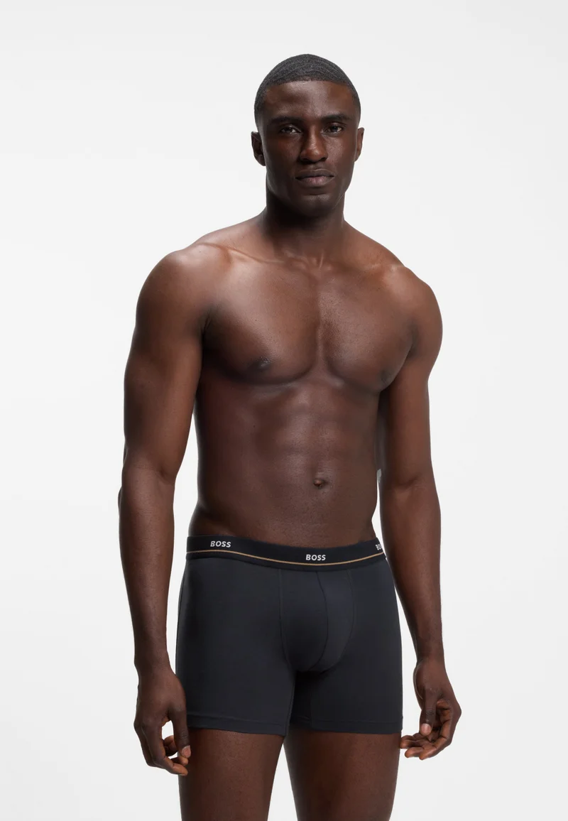 BOSS Five-pack of logo-waistband stretch-cotton boxer briefs