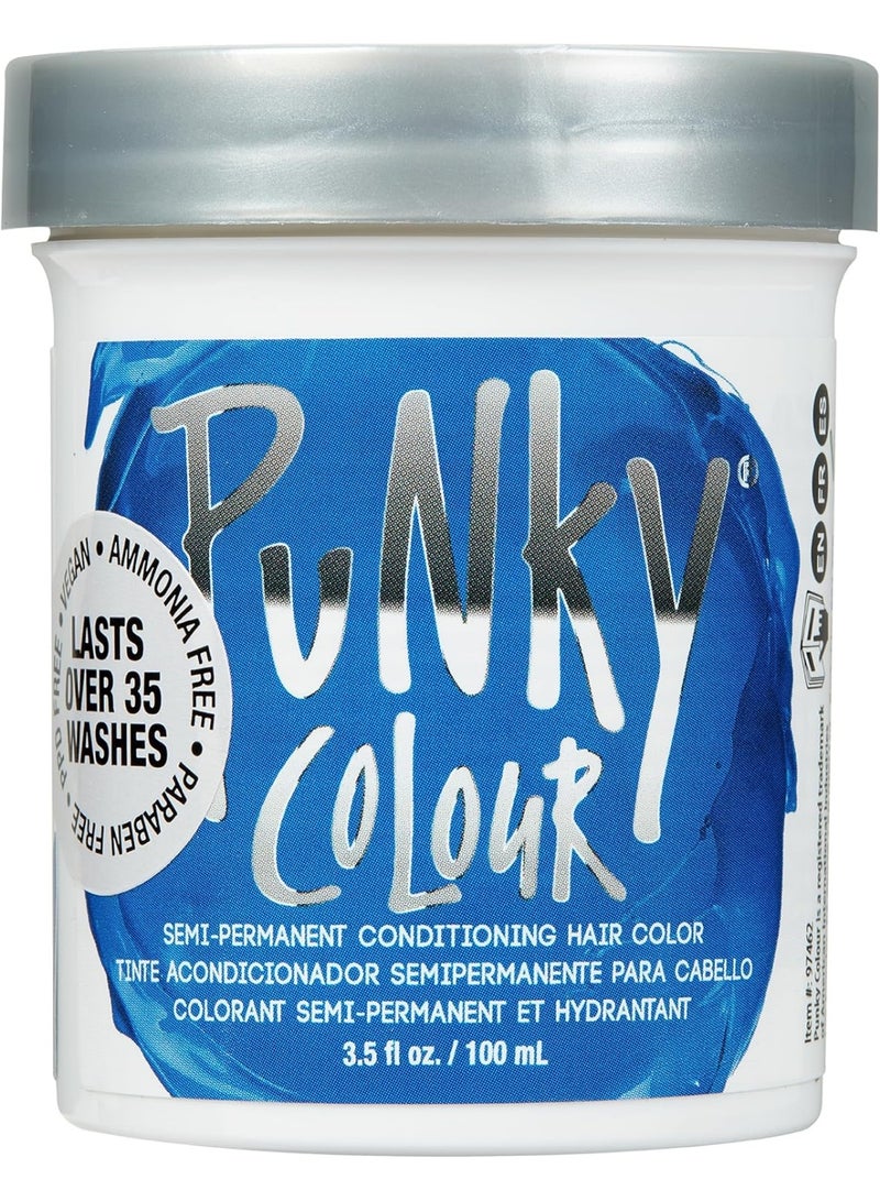 بانكي صبغة شعر شبه دائمة من اتلانتيك بلو نباتي خالي من مادة البولي بروبيلين والبارابين يدوم حتى 25 غسلة 3.5 اونصة - Image 1