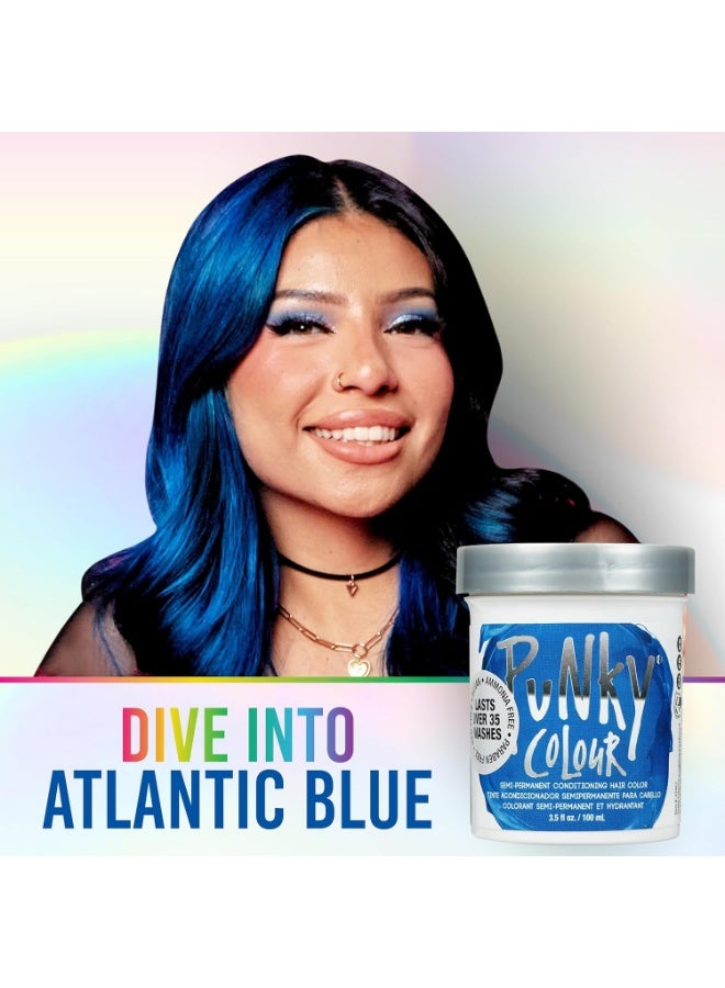 بانكي صبغة شعر شبه دائمة من اتلانتيك بلو نباتي خالي من مادة البولي بروبيلين والبارابين يدوم حتى 25 غسلة 3.5 اونصة - Image 2