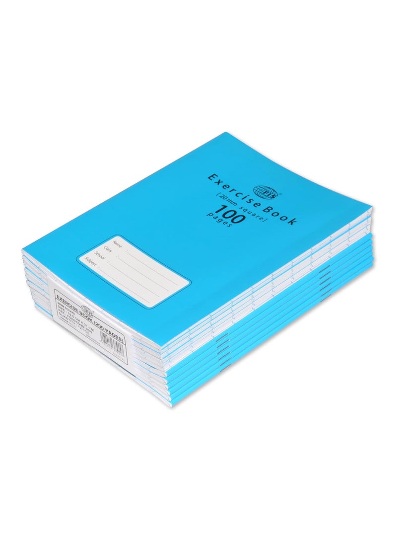 FIS Exercise Book Pack Of 12 100 Pages 20Mm Squares FSEBSQ20100N - Image 1