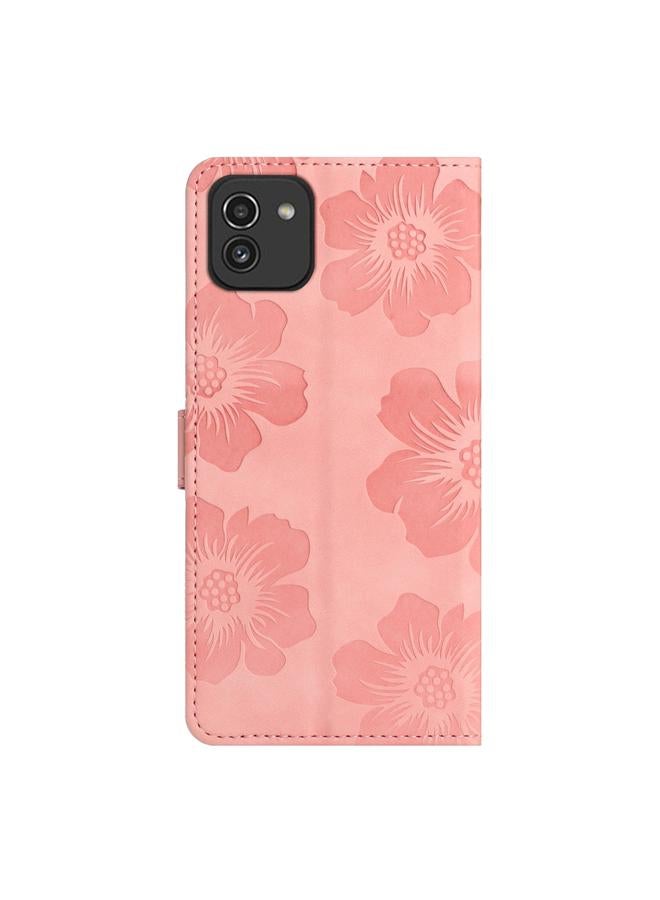 S-TOP Case For Samsung Galaxy A03 164 Flower Embossing Pattern Leather Phone Case - Image 3