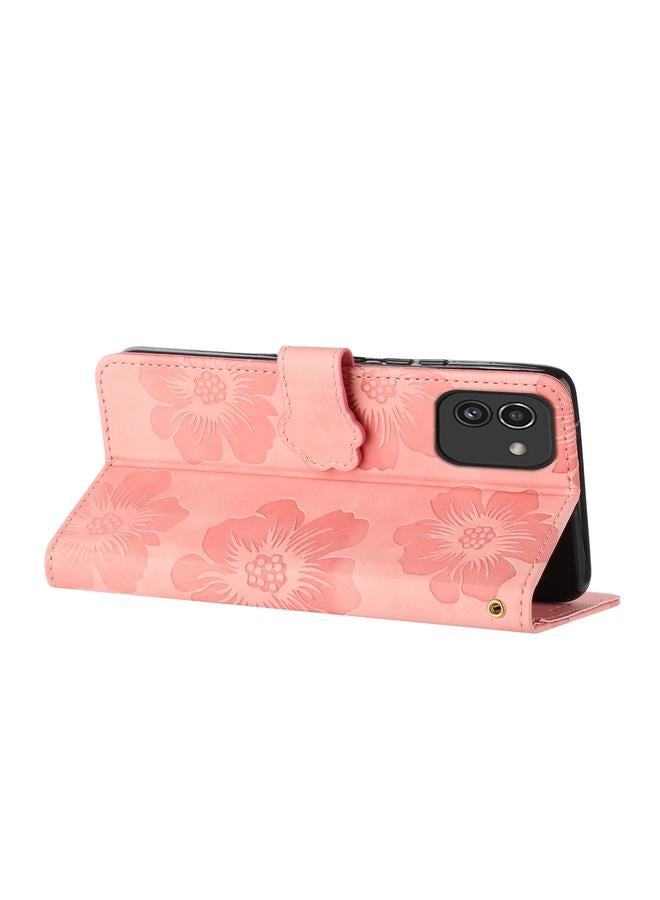 S-TOP Case For Samsung Galaxy A03 164 Flower Embossing Pattern Leather Phone Case - Image 5