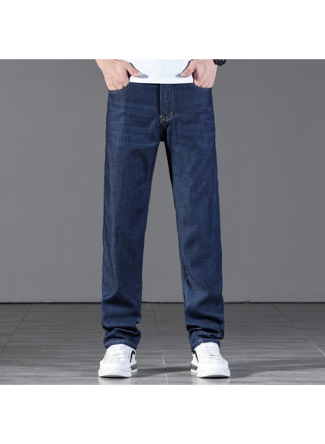FOLUNSI Tencel Lightweight】men's Jeans - Simple, Durable & Soft Straight-leg Pants, Loose Wide-leg Casual Trousers For Men - Image 4