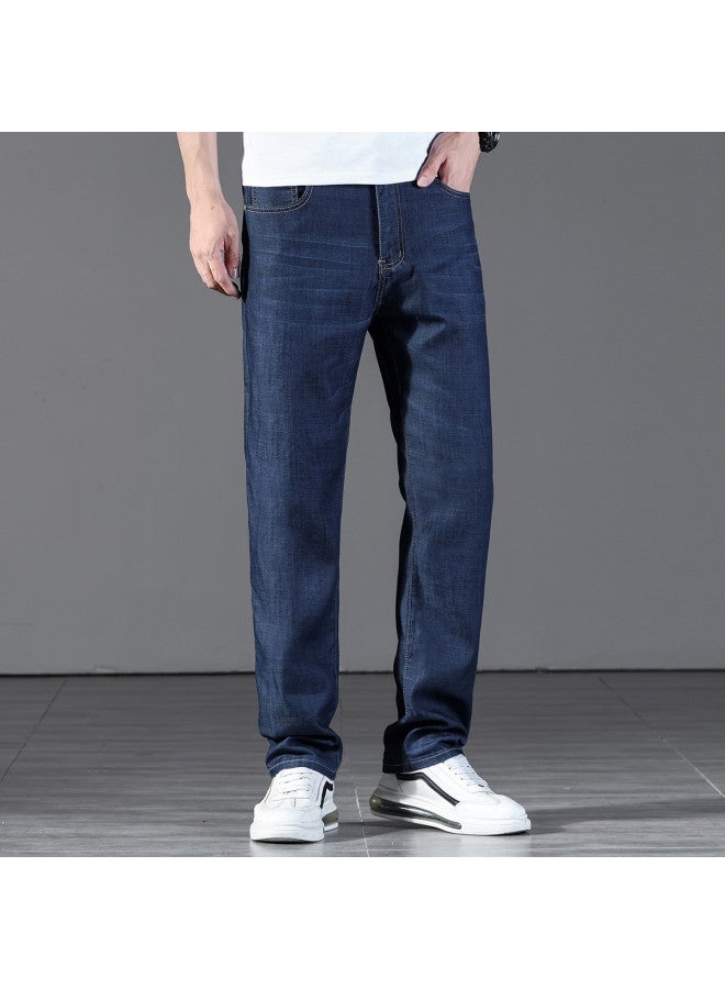 FOLUNSI Tencel Lightweight】men's Jeans - Simple, Durable & Soft Straight-leg Pants, Loose Wide-leg Casual Trousers For Men - Image 5