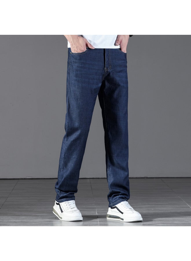 FOLUNSI Tencel Lightweight】men's Jeans - Simple, Durable & Soft Straight-leg Pants, Loose Wide-leg Casual Trousers For Men - Image 3