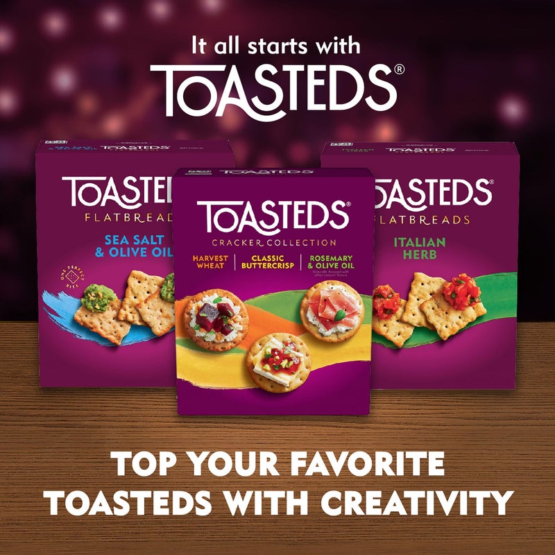 Toasteds Crackers, Cracker Collection, Lunch Snacks, Variety Pack, 12oz Box (1 Box) - Image 5