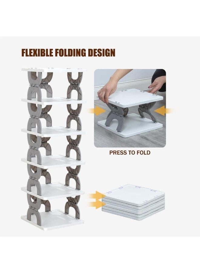 UBEdge Foldable Multi-Layer Shoe Rack – Free Splicing Stackable Shoe Organizer Storage Shelf for Home, Closet & Entryway - Image 2