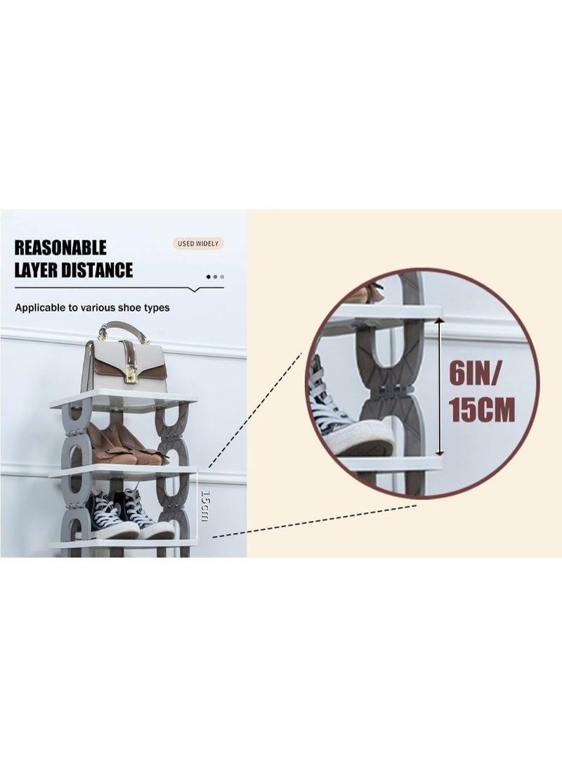 UBEdge Foldable Multi-Layer Shoe Rack – Free Splicing Stackable Shoe Organizer Storage Shelf for Home, Closet & Entryway - Image 3