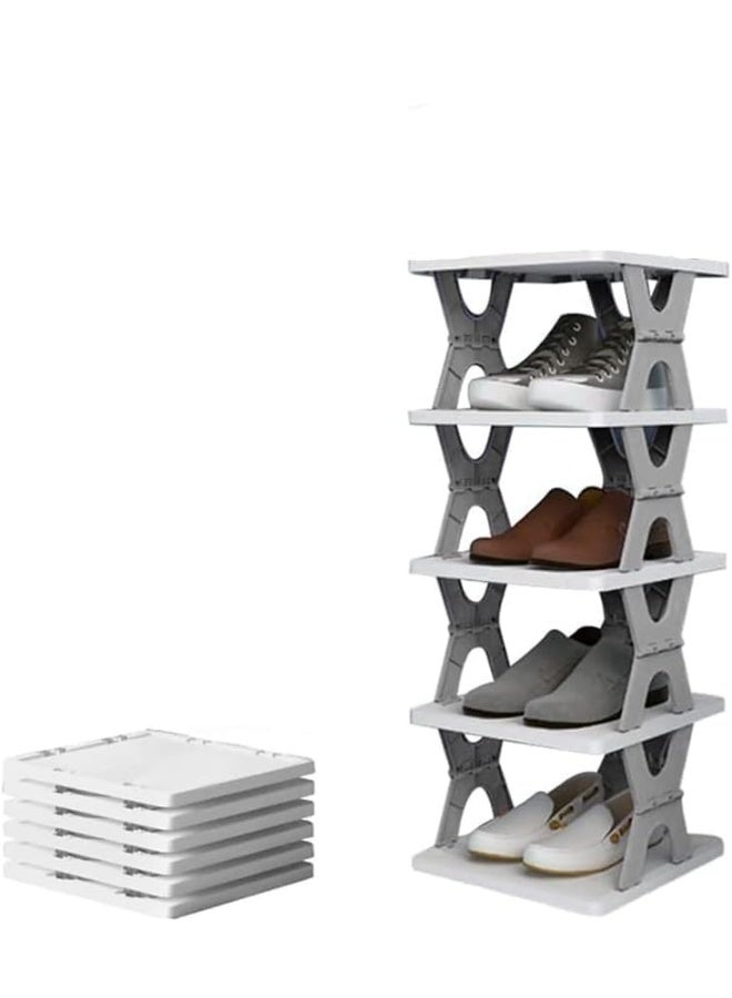 UBEdge Foldable Multi-Layer Shoe Rack – Free Splicing Stackable Shoe Organizer Storage Shelf for Home, Closet & Entryway - Image 1