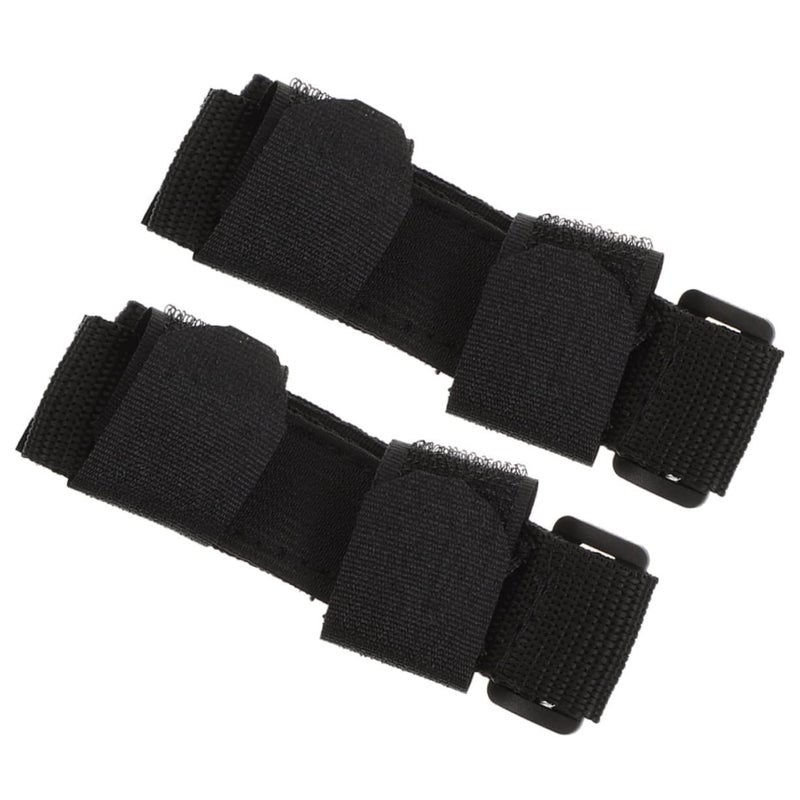2 Pcs Oxford Adaptive Utensil Cuffs for Elderly Disability Aid Black - Image 2