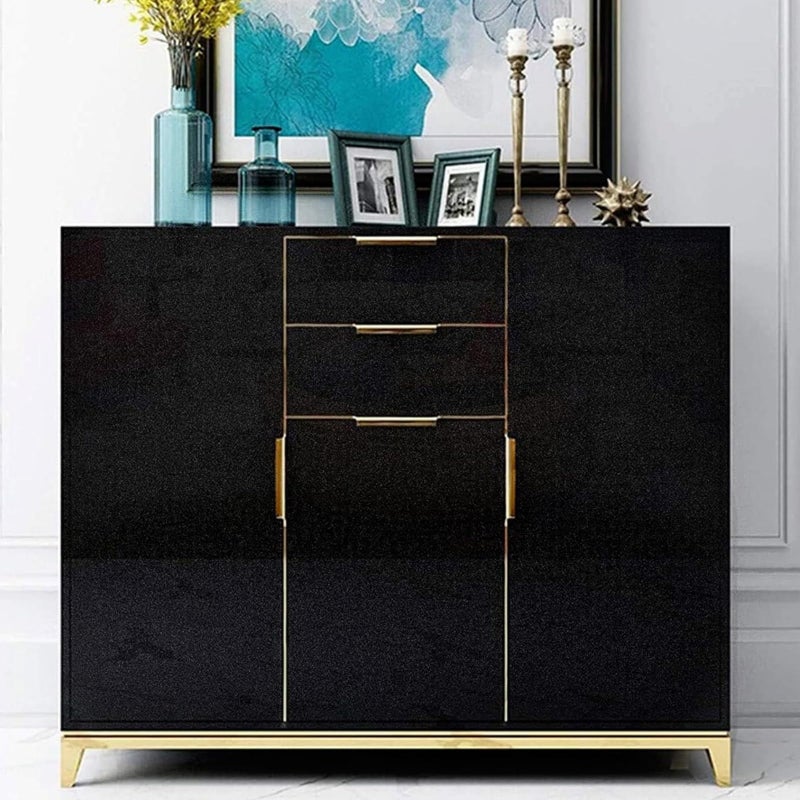 TANONE Glossy Black Contact Paper Peel and Stick Shiny - Black Wallpaper Vinyl Wrap Self Adhesive Decorative Film for Wallcovering Kitchen Countertops Cabinets Furniture (15.7" X 78.7") - Image 5